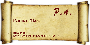 Parma Atos névjegykártya